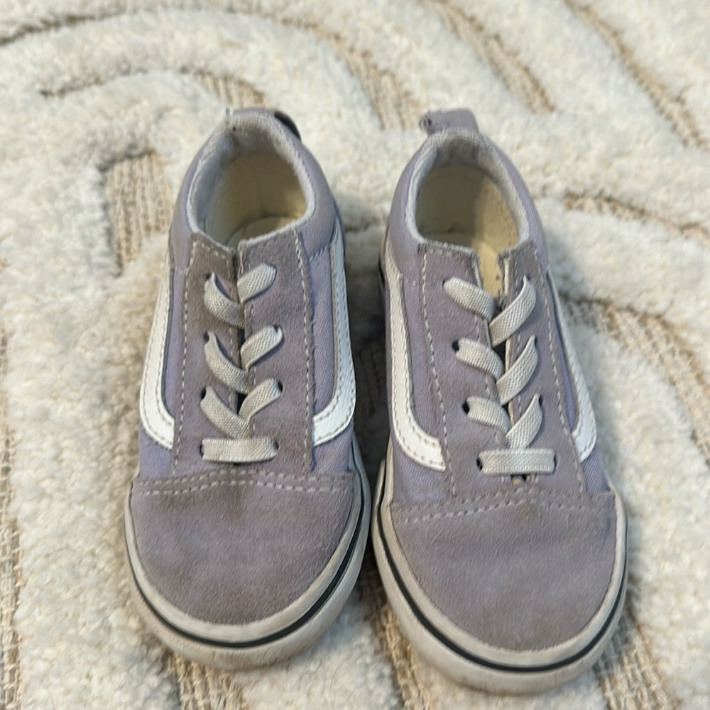 Lavender classic toddler Vans slip ons. Size 8